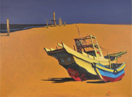 海灘漁舟